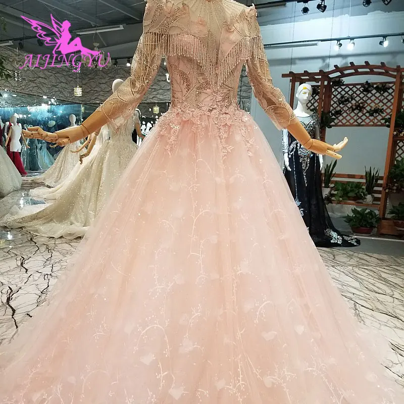 AIJINGYU Weddingdress длинный шлейф платья доступные веб-сайты летние свадебные аксессуары магазины для женщин в горошек свадебное платье цвета