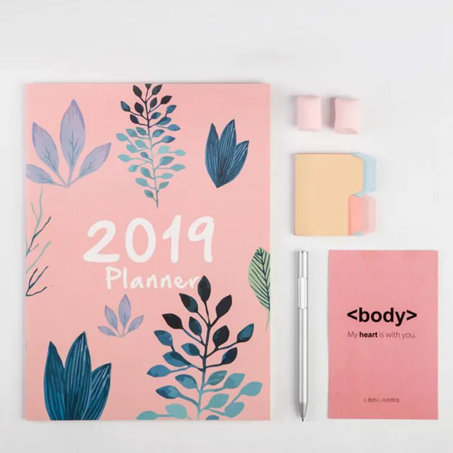 2019 cute kawaii notebook paper diary planner weekly monthly yearly school year planner 2019 17