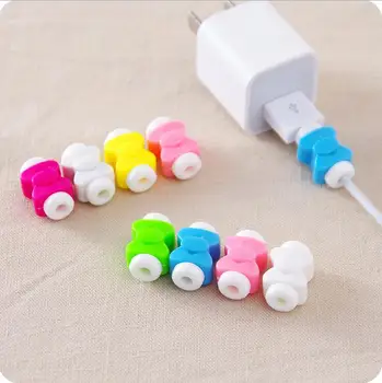 

Cable Protector For iPhone Charging Power Cable Protector Bow Shape USB Charge Cable Winder 500pcs/lot