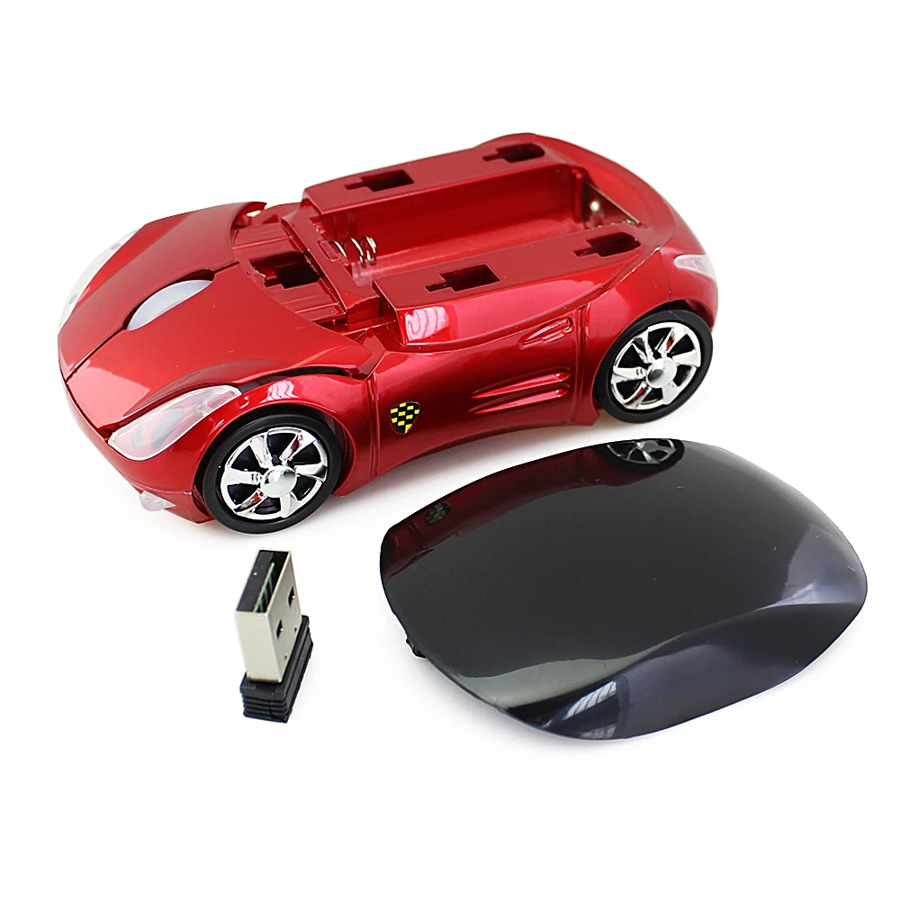 CHUYI Mini Wireless Sports Car Mouse Optical Computer Ergonomic Gaming Mouse Wireless Mice For Xiaomi Laptop Notebook Gamer Gift