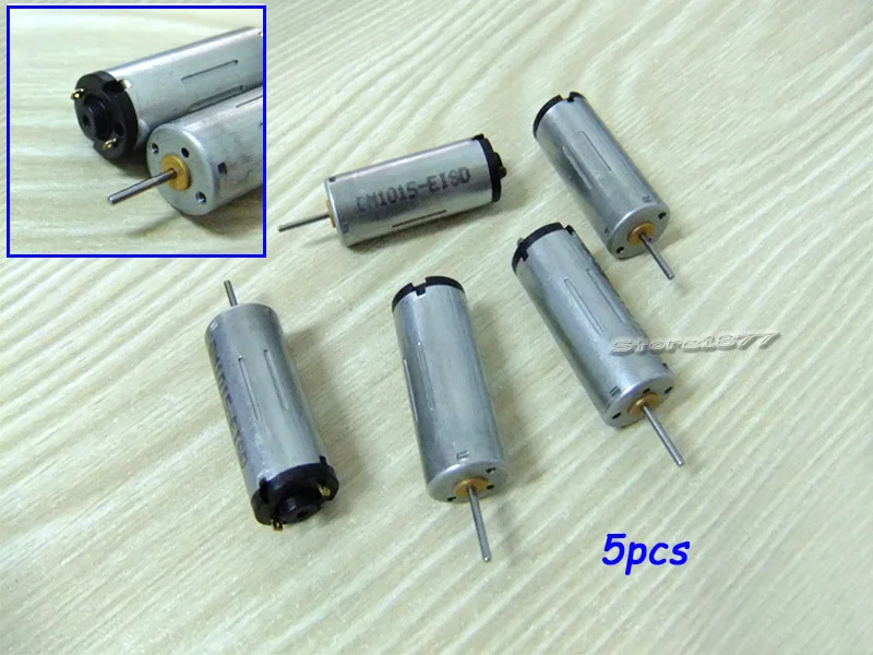 5pcs 1mm Shaft Diameter Electrical Micro Motor DC 3 5V with 2 Pins
