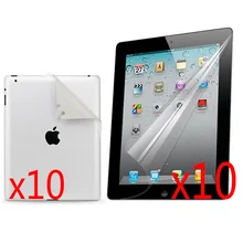 10 компл./лот ясно ЖК-дисплей всего тела спереди и сзади Экран протектор фильм Защитные щитки для Apple iPad 2/3/4 iPad2 iPad3 iPad4