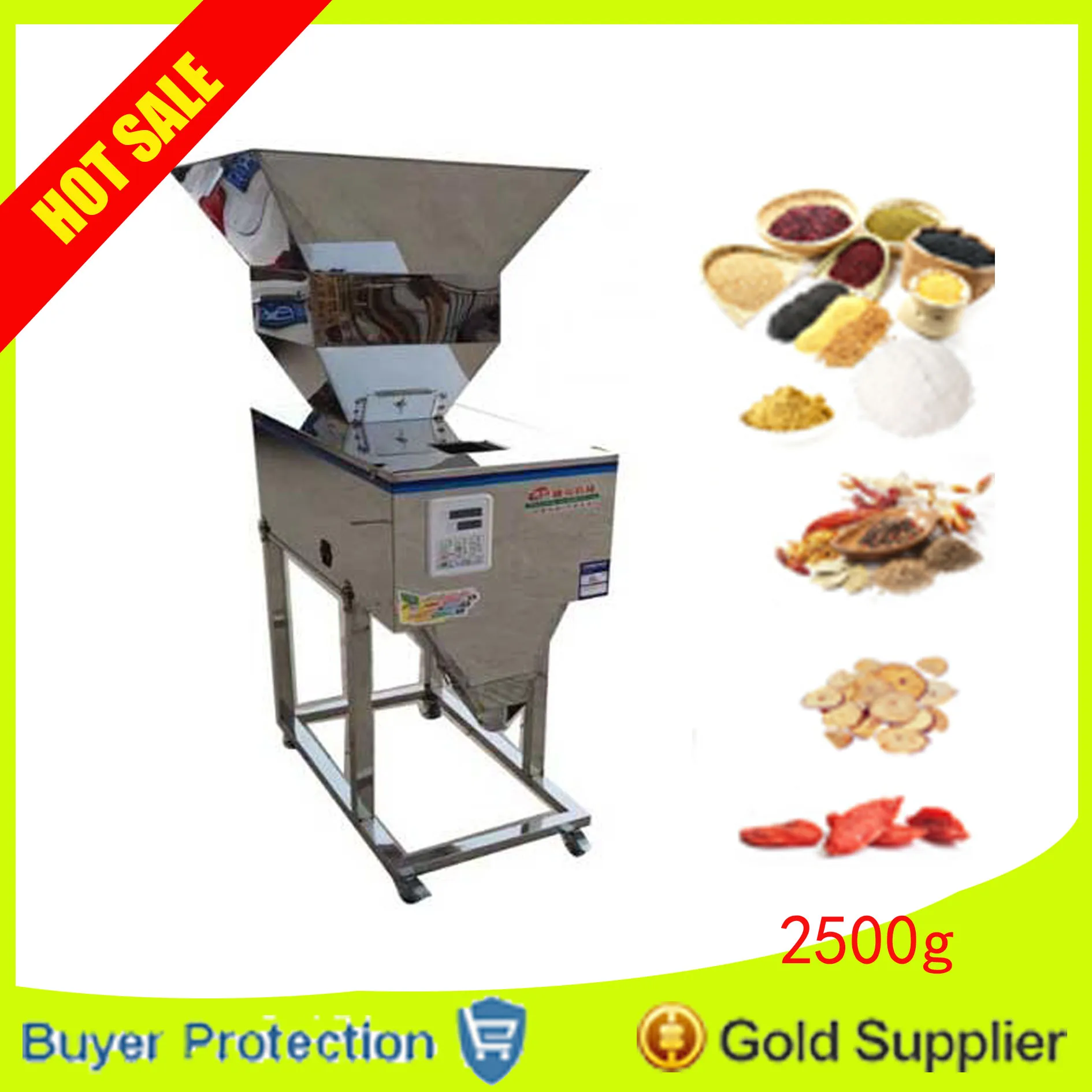 

2500g model Automatic scale herb capsules filling and weighing machine tea leaf packing machine particle racking machine
