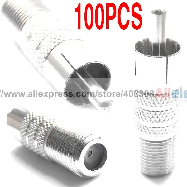 

100pcs RCA Male to F Female Plug Coax Straight Adapters