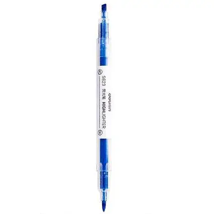 1 шт., художественные маркеры с двойной головкой, радужные маркеры, маркер, яркие цвета, школьные офисные принадлежности, 6 цветов, Deli S623 - Цвет: Blue 1pc