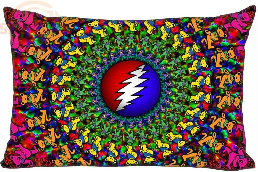 Классный чехол для подушки Grateful Dead style чехол для подушки 35X45 см(одна сторона - Цвет: Зеленый