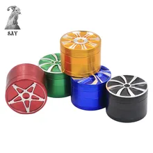 SY новая 4-слойная Алюминий сплав металлическая дробилка Диаметр 63 мм измельчитель специй измельчитесь специй, табака аксессуары для курения