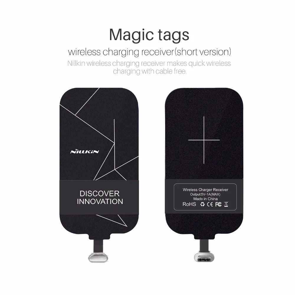 Для Xiaomi Mi A1 Nillkin Magic tags TYPE-C беспроводной зарядный приемник для Oneplus 3/huawei P8/P9 Lite/LG G5 приемник зарядное устройство