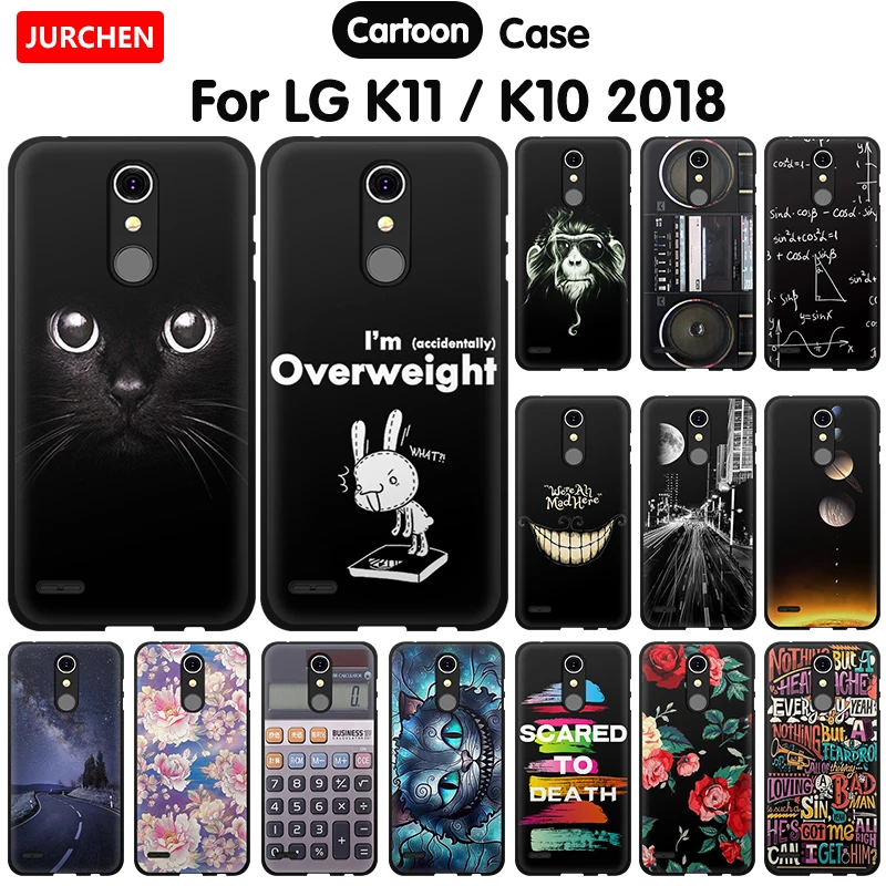 

JURCHEN Phone Case For LG K11 Case Silicone Bumper 3D Relief Cartoon Soft TPU Back Cover For LG K10 2018 / K10 Plus Case 5.3inch