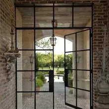 Коммерческие стальные двери металлическая дверная рама наружные французские двери