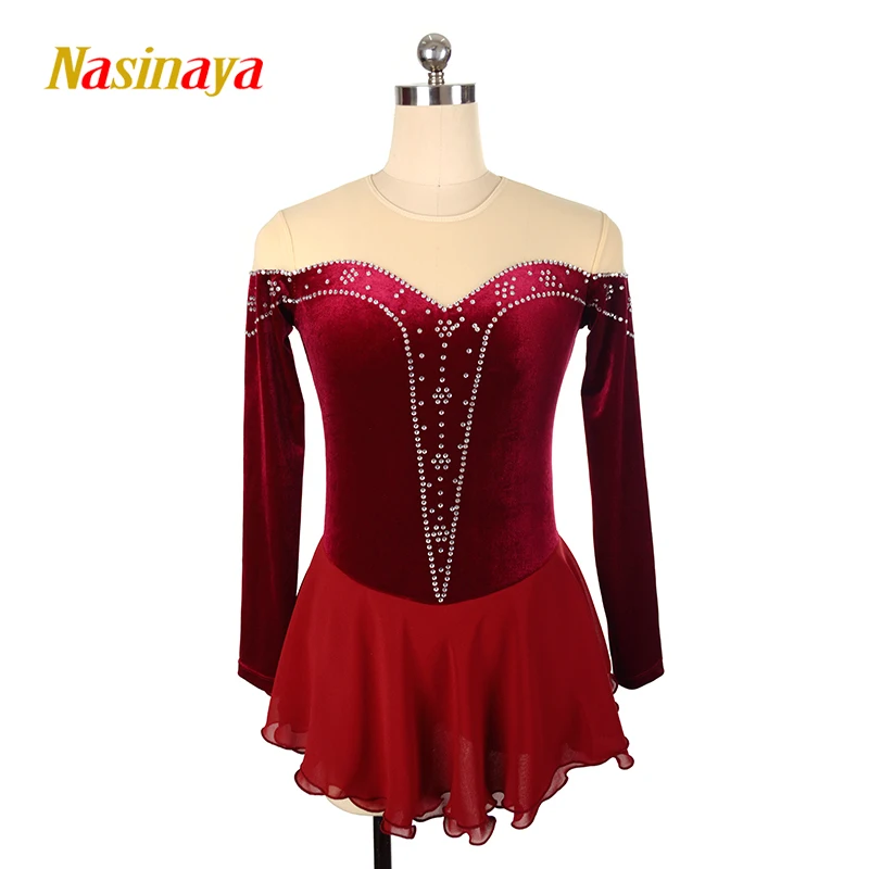 

Nasinaya Figure Skating Dress Customized Competition Ice Skating Skirt for Girl Women Kids Patinaje Gymnastics Performance 77