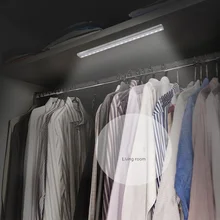 'Best' 10 Светодиодная лампа в шкаф датчик движения ночник с магнитной полосой 889