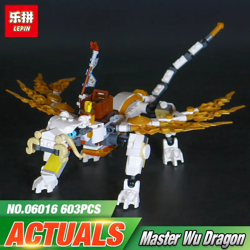 LEPIN 06016 575 sztuk Dla Dzieci Prezent Biały Dargon Montaż Building Block 70734 Działania Marvel Cegły Zabawki Dla Dzieci