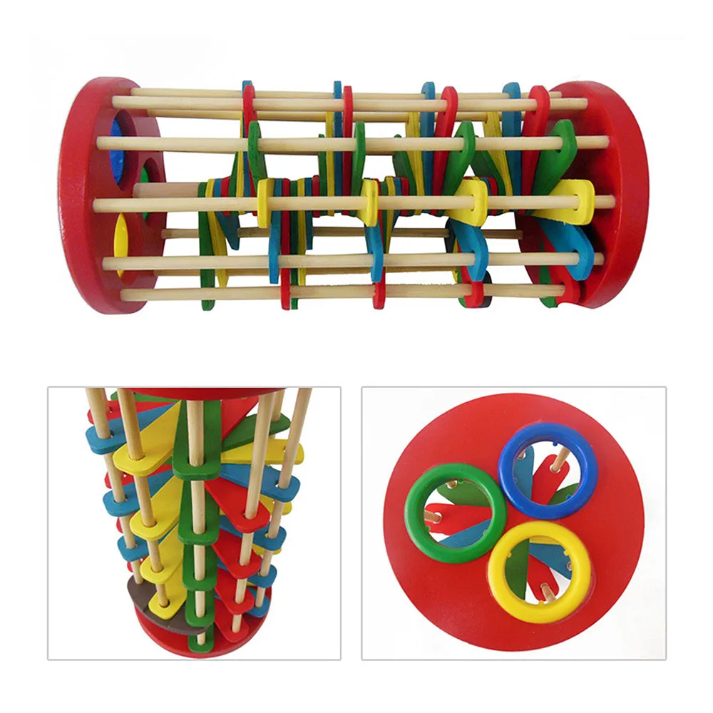 New  Wooden Toys Batting Ladder Hand Knock The Ball Montessori Mathematics Early Educational Colorful To