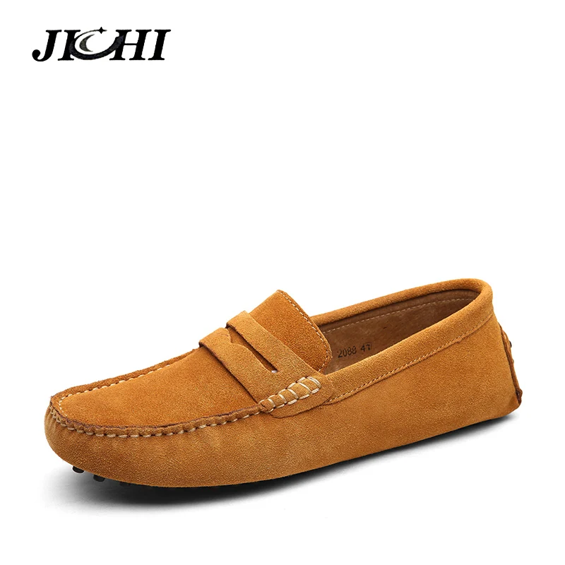 

Brand Big Size Cow Suede Leather Men Flats 2019 New Men Casual Shoes High Quality Men Loafers Moccasin Driving Shoes