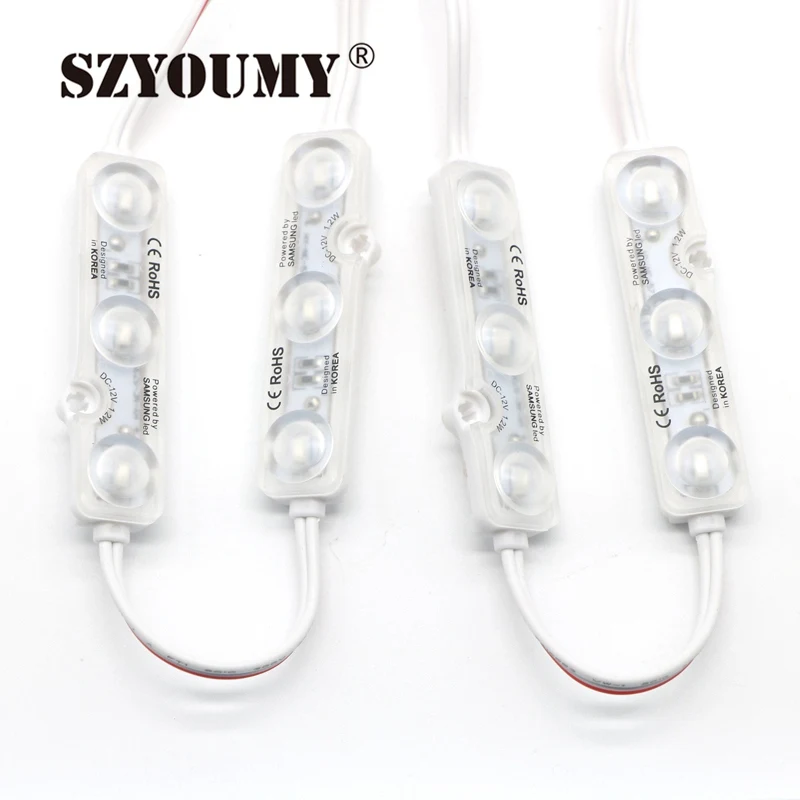 

SZYOUMY Hight Quality Led Module SMD 5730 njection IP68 Waterproof Modules Light With Lens Ultrasonic Sign Bar 3LED Injection