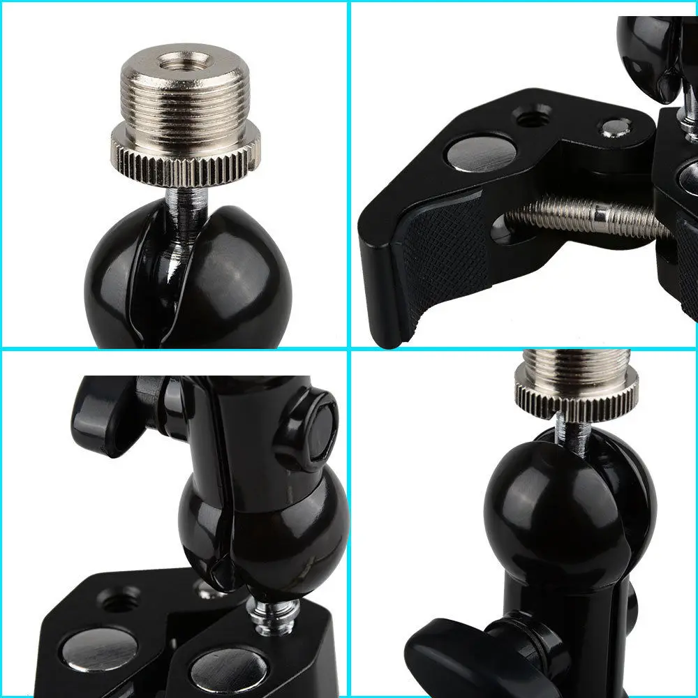 Crab clamp  _Mini Ball Head _Camera Mount _for _microphones (1)