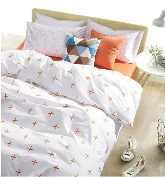 100 cotton brief cross and dots white orange 3pcs 4pcs twin queen orange twin fitted sheet