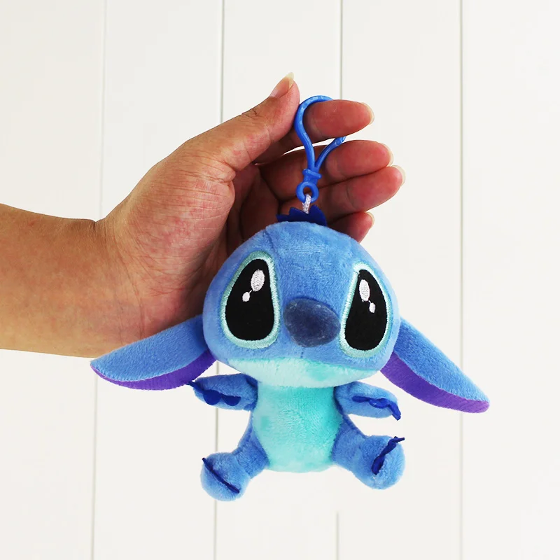 10cm Anime Lilo Stitch Plush Toy Stitch Stuffed Keychain Pendant With Hook Gift for Children