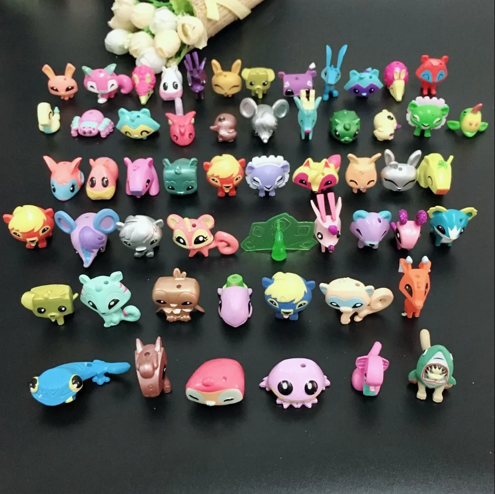 NEW arrival 2-4cm ?0pcs/lot  High Quality Animal Jam Figures Pvc Action