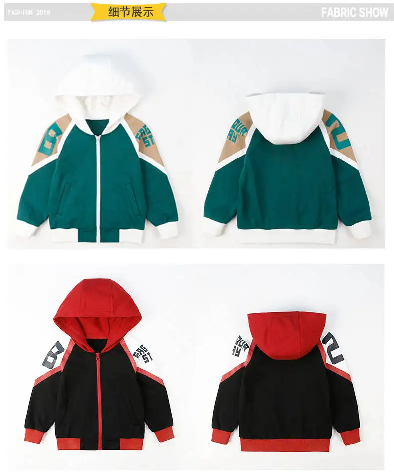 INS/Лидер продаж, куртки для мальчиков весенне-осенняя куртка в Корейском стиле для детей возрастом от 4 до 13 лет Тренч для мальчиков пальто с контрастной прострочкой и буквенным принтом