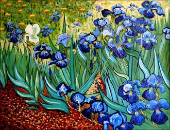 

Van Gogh Irises in the Garden Repro#100% hand painted Oil painting on Canvas