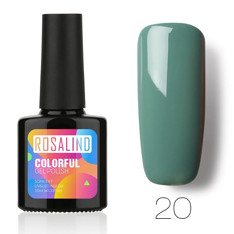 Glass 20 ROSALIND лак для ногтей для полиуф светодиодный лак для нейл-арта 10 мл Горячая гель лак для ногтей Лаки - Цвет: Glass 20