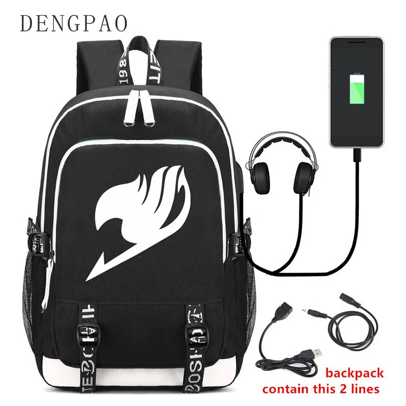 

DENGPAO Fairy Tail Laptop Backpack Waterproof Children's Backpacks for Girls Boys Mochilas Femininas for Schoolbags Travel Bag