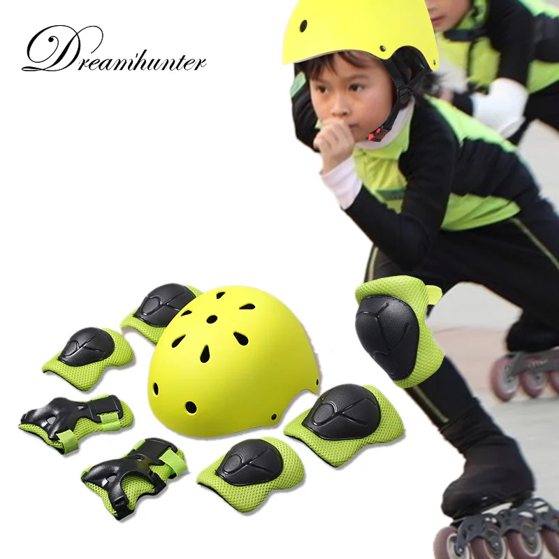 Bicycle Helmet 7 In 1 Set Sport Protection Safety Guard Children's