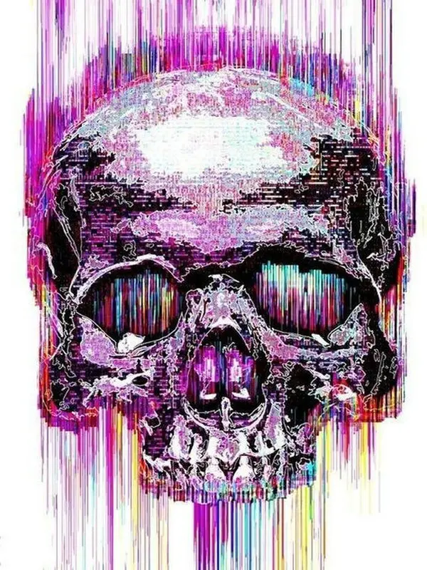 

Hot 10 style skull pattern 5d diy diamond painting watercolor skull for home decoration 3D diamond embroidery full round