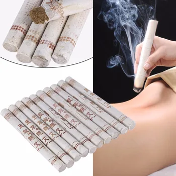

10Pcs 5 Years Old Pure Moxa Rolls Stick Acupuncture Massage Chinese Mugwort Moxa For Slimming & Beauty Moxa Moxibustion Sticks