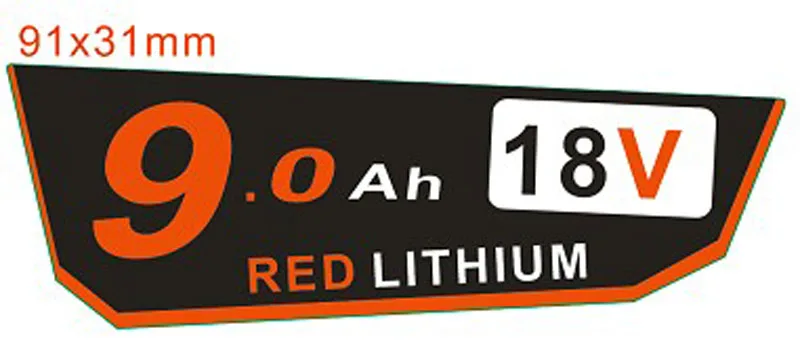 Dawupine M18 9Ah литий-ионная батарея этикетка для Milwaukee M18 18V 9Ah 48-11-1815 батарея