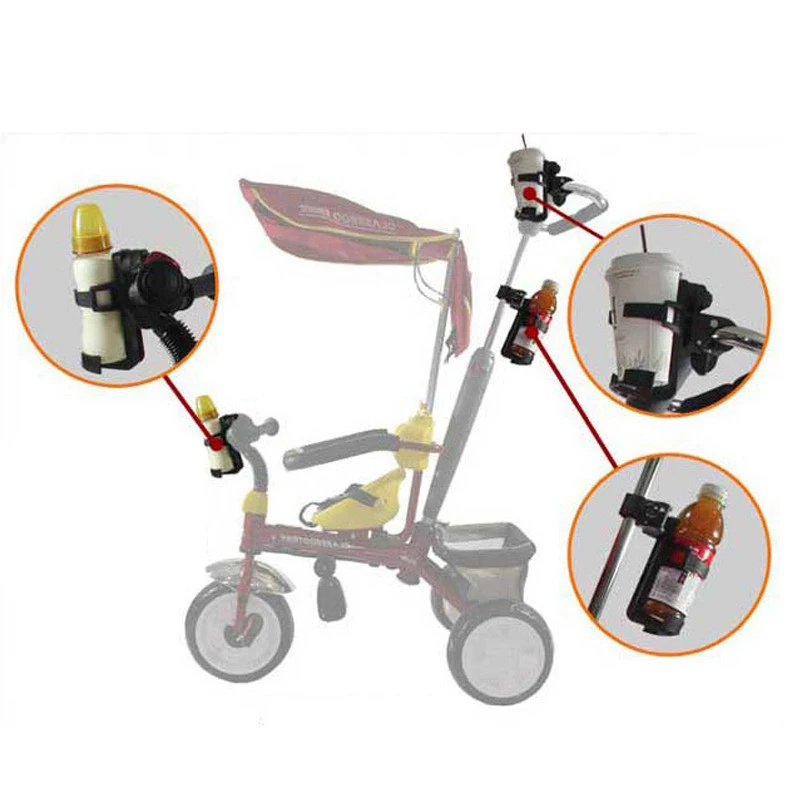 Универсальный вращающийся держатель для коляски держатель для детской коляски Аксессуары Пластиковые бутылки подставка держатель для чашек для коляски велосипед