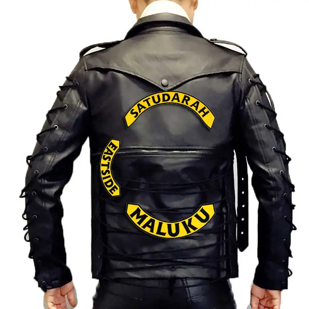 SATUDARAH Малуку большой с вышивкой в стиле «панк» для байкеров одежда наклейки Аксессуары для одежды значок 8 шт./компл