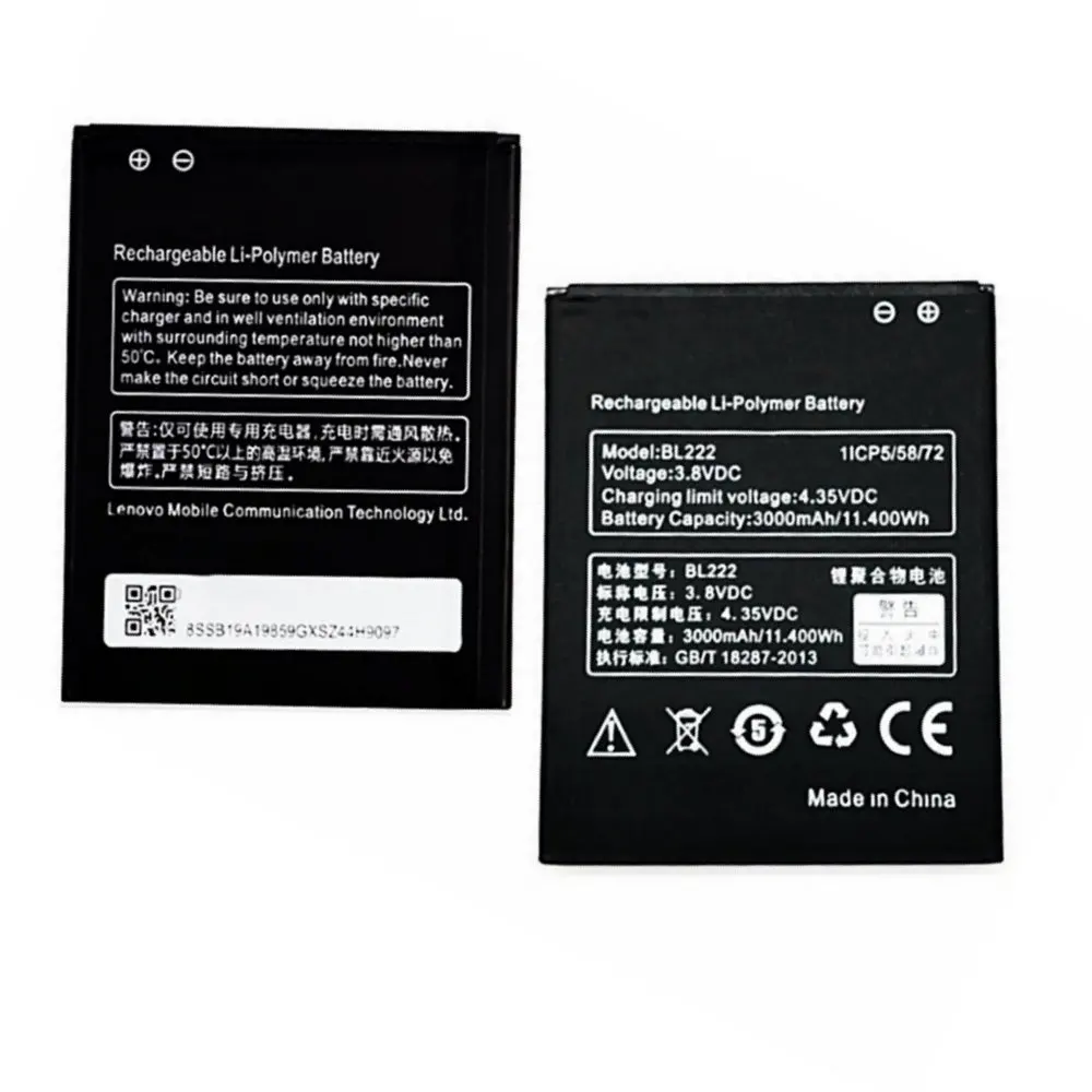 

3000mAh BL222 battery for Lenovo S660 S668T Smartphone Batterie High quality Replacement Batterie