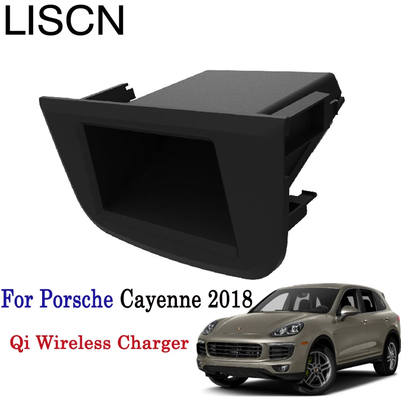 Qi Беспроводное зарядное устройство для Porsche Cayenne держатель телефона умная Беспроводная зарядка автомобильный бардачок
