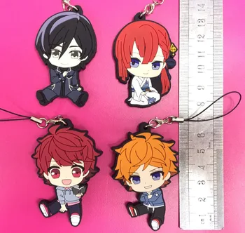 

4pcs/lot KING OF PRISM Original Japanese anime figure rubber Silicone sweet smell mobile phone charms/key chain/strap G824