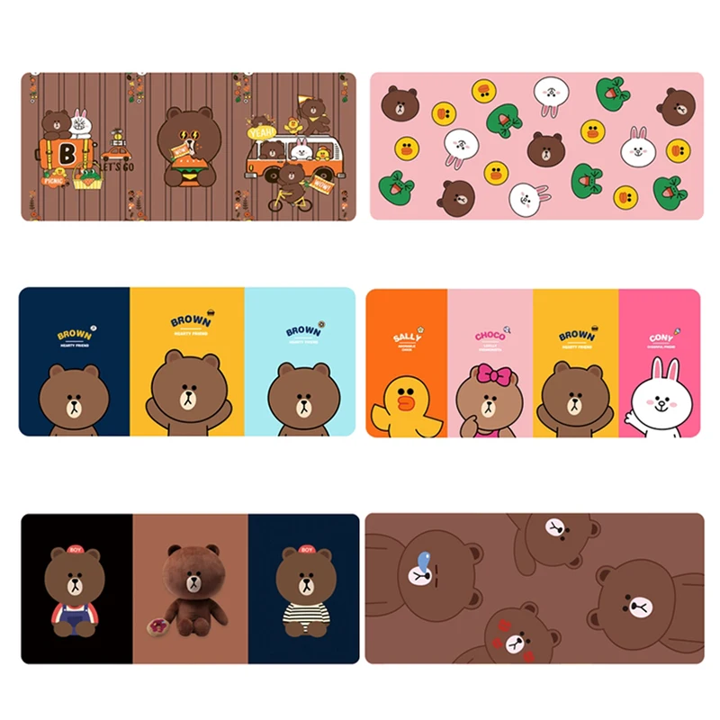 

Brown Bear Mouse Pad Mat Laptop Gaming Mousepad Anti-slip Natural Rubber Grande Gamer Mouse Pad Fashion Office Desk Computer Pad
