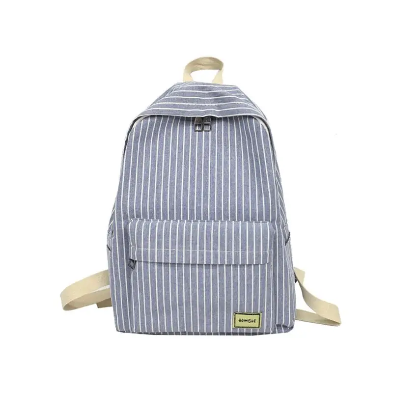 

Fashion Women Backpack Female School Bag for Teenage Girls Laptop Striped Rucksack Travel Student Notebook Bagpack 31x12x41cm