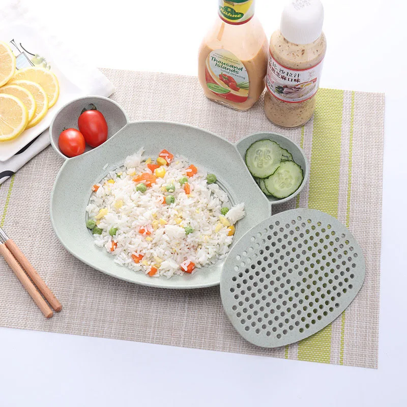 Baby Food Supplement Bowl BPA Free Infant Feeding Sub-grid Tray Set Dishes Toddler Anti-slip Plate Child Eating Tableware MY0023 (11)