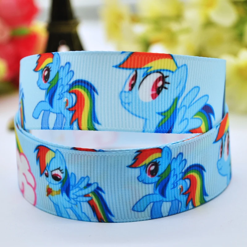 7/8 ''(22 мм) my Little Pony Rainbow Dash с героями мультфильмов Grosgrain ленты вечерние украшения x-00121 10 метров