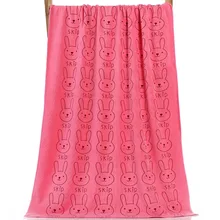 70*140 см милое детское одеяло из микрофибры с кроликом для новорожденных, банное полотенце, мочалка, одежда для купания, мягкая одежда для плавания, Абсорбирующая сушка