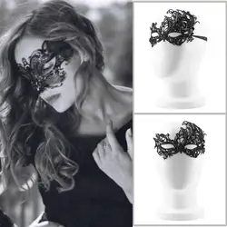 Женский, черный Хэллоуин маскарад Sexy Lady кружева маска вырез маска для глаз Лидер продаж Костюмы Аксессуары