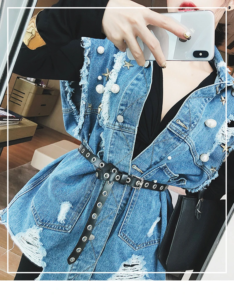 New Diamonds Paillette Denim Jacket Studded Frayed Loosen Lapel Single Breasted Short Sleeve Women's Jackets | Женская одежда