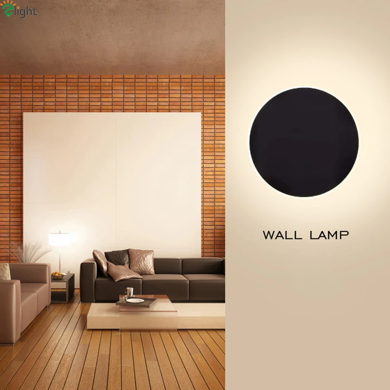 Светодиодный настенный светильник в скандинавском стиле черная/белая