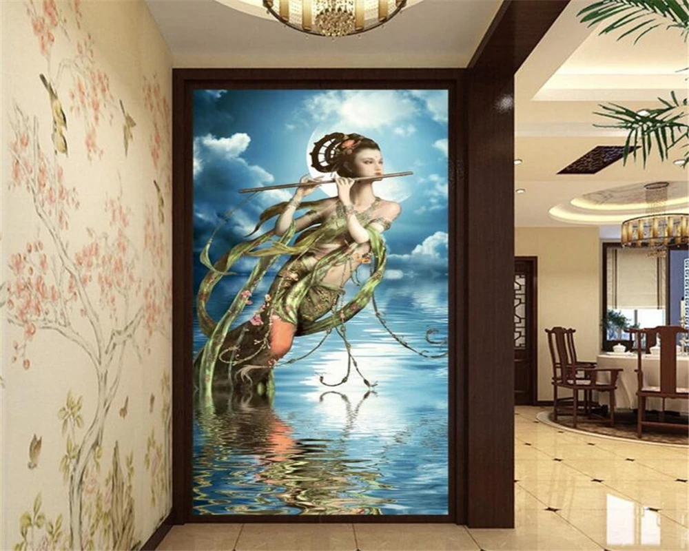 3D Kustom Klasik Peri Terbang Latar Belakang 3D Wallpaper Foto