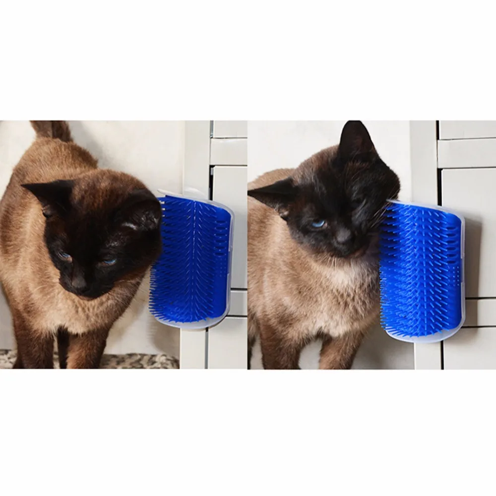 Hot Cat Self Massage Device Groomer Pet Brush Hair Remover Comb Wall