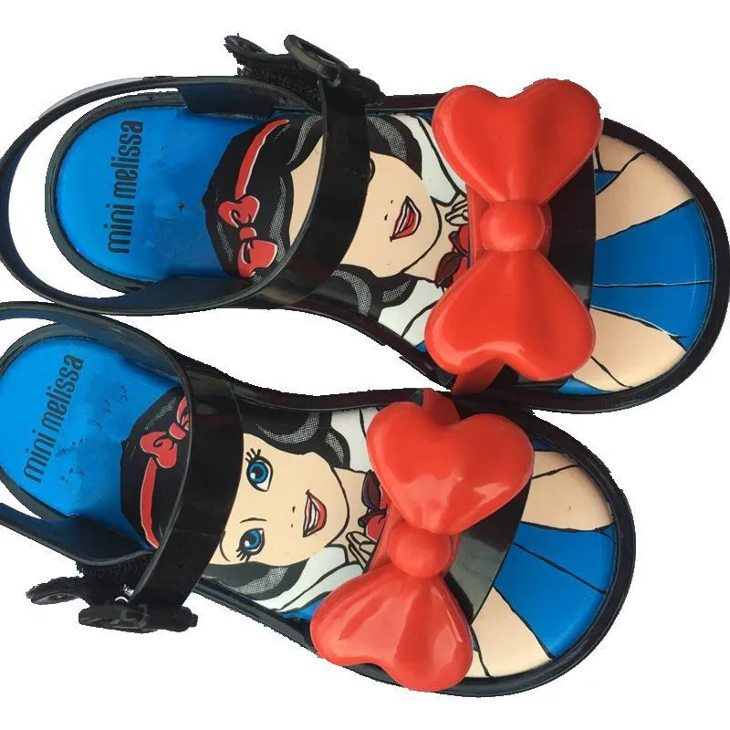 Mini Melissa Ultragirl Единорог новые оригинальные прозрачные сандалии для девочек детские сандалии детская пляжная обувь для малышей 14-18 см