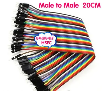 

Free Shipping 200pcs/lot 40P dupont cable jumper wire Male to Male / 40P row dupont line dupont line 20cm 1PX 40P