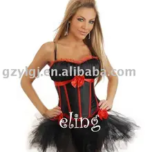 Женское сексуальное атласное белье со шнуровкой Басков корсет Отдельная пачка черный 2732